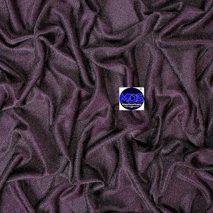 MDS Halloween Chiffon Draping Fabric - 2 Panel, 30" Wide x 40ft Long - Sheer Spooky Arbor & Canopy Drapery for Haunted House Backdrops, Party Ceilings, DIY Costumes & Themed Events - Eggplant