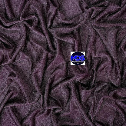 MDS Halloween Chiffon Draping Fabric - 2 Panel, 30" Wide x 75ft Long - Sheer Spooky Arbor & Canopy Drapery for Haunted House Backdrops, Party Ceilings, DIY Costumes & Themed Events - Eggplant