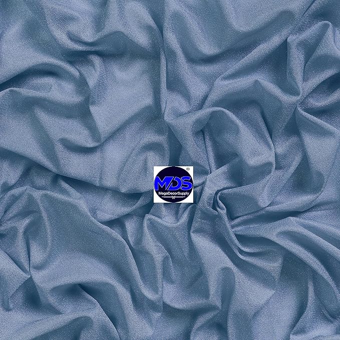 MDS Halloween Chiffon Draping Fabric - 2 Panel, 30" Wide x 20ft Long - Sheer Spooky Arbor & Canopy Drapery for Haunted House Backdrops, Party Ceilings, DIY Costumes & Themed Events - Dusty Blue